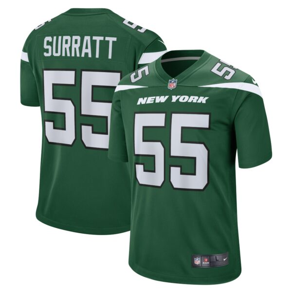 Men’s New York Jets Chazz Surratt Nike Gotham Green Game Player Jersey