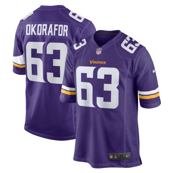 Men’s Minnesota Vikings Chim Okorafor Nike Purple Team Game Jersey