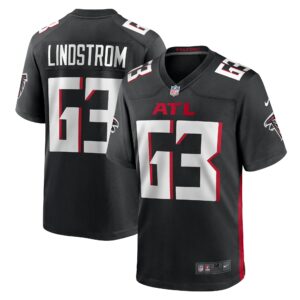 Men's Atlanta Falcons Chris Lindstrom Nike Black Team Game Jersey