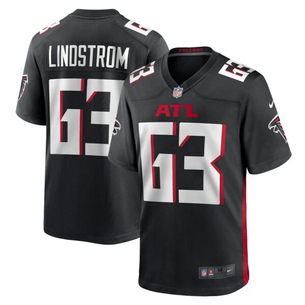 Men’s Atlanta Falcons Chris Lindstrom Nike Black Team Game Jersey