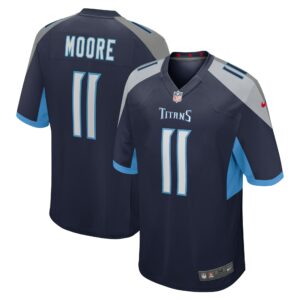 Men's Tennessee Titans Chris Moore Nike Navy Game Jersey