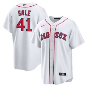 Men's Boston Red Sox Chris Sale Nike White Home Replica Player Name Jersey