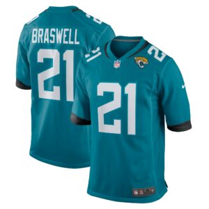 Men's Jacksonville Jaguars Christian Braswell Nike Teal Team Game Jersey