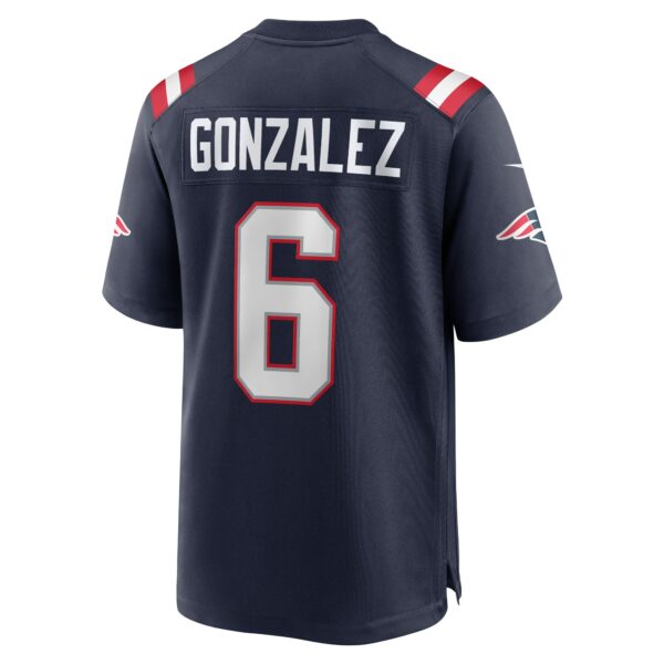 Men’s New England Patriots Christian Gonzalez Nike Navy Team Game Jersey