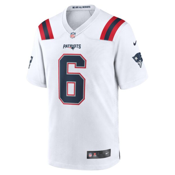 Men’s New England Patriots Christian Gonzalez Nike White Game Jersey