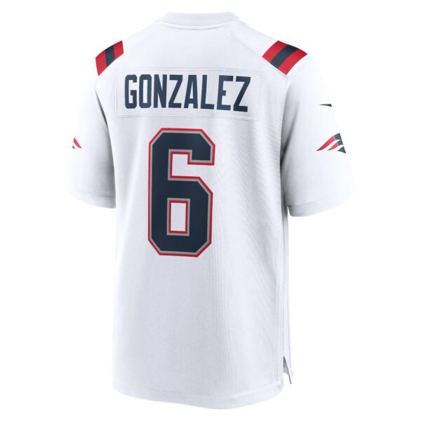 Men’s New England Patriots Christian Gonzalez Nike White Game Jersey