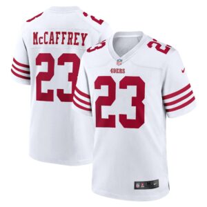 Men's San Francisco 49ers Christian McCaffrey Nike White Game Player Jersey