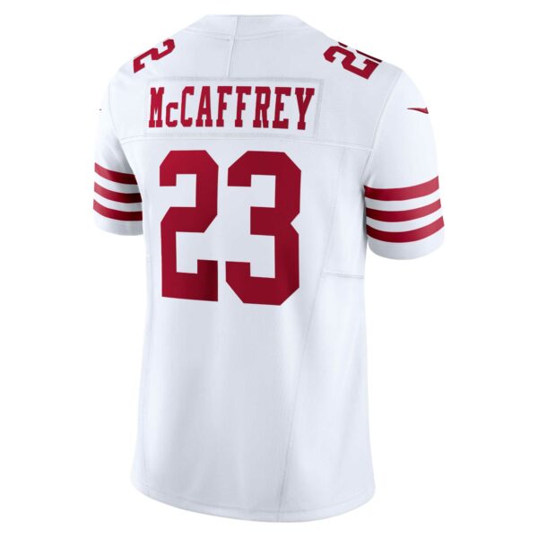 Men’s San Francisco 49ers Christian McCaffrey Nike White Vapor F.U.S.E. Limited Jersey