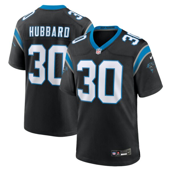 Men’s Carolina Panthers Chuba Hubbard Nike Black Team Game Jersey