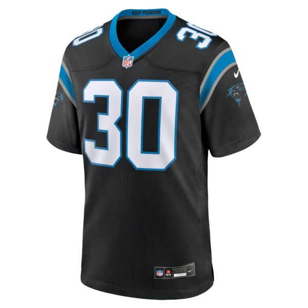 Men’s Carolina Panthers Chuba Hubbard Nike Black Team Game Jersey