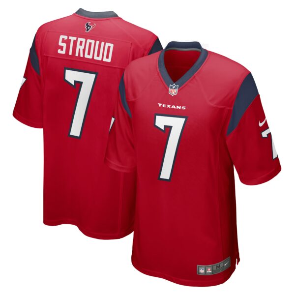 Men’s Houston Texans CJ Stroud Nike Red 2023 NFL Draft First Round Pick Alternate Game Jersey