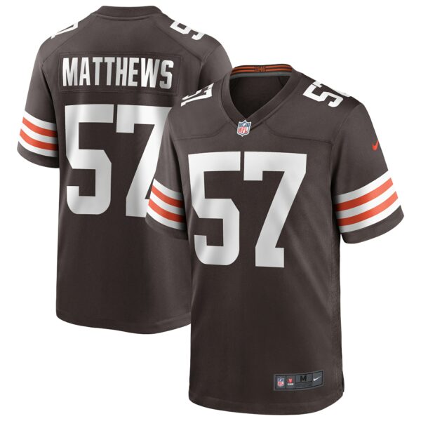 Men’s Cleveland Browns Clay Matthews Nike Brown Game Retired Player Jersey