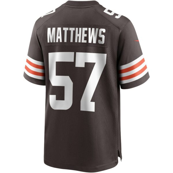 Men’s Cleveland Browns Clay Matthews Nike Brown Game Retired Player Jersey