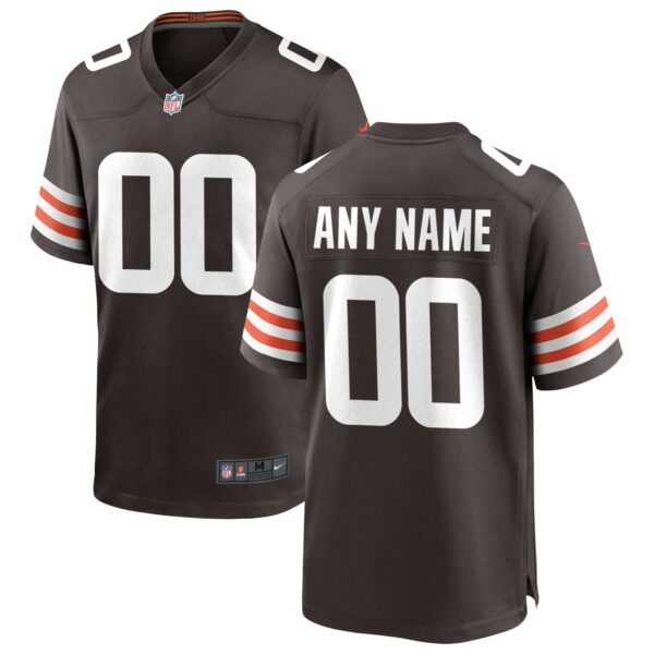 Men’s Nike Cleveland Browns Brown Custom Game Jersey