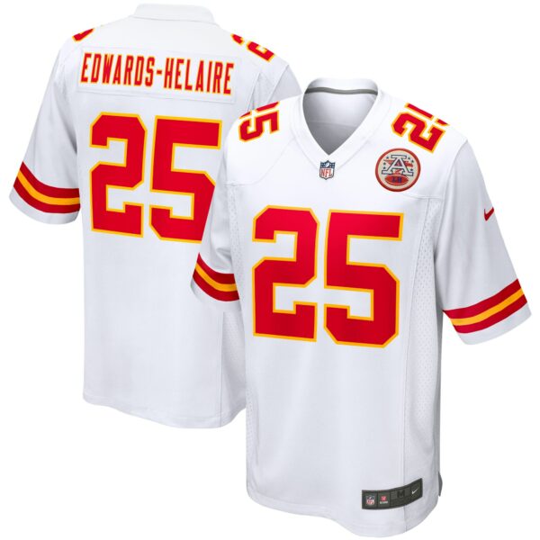 Men’s Kansas City Chiefs Clyde Edwards-Helaire Nike White Game Jersey