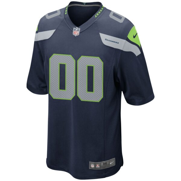 Men’s Seattle Seahawks Nike College Navy Custom Game Jersey