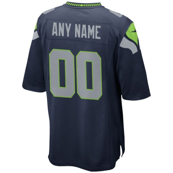 Men’s Seattle Seahawks Nike College Navy Custom Game Jersey