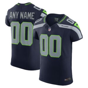 Men's Seattle Seahawks Nike College Navy Vapor F.U.S.E. Elite Custom Jersey