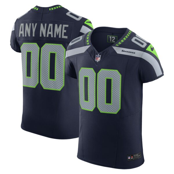 Men’s Seattle Seahawks Nike College Navy Vapor F.U.S.E. Elite Custom Jersey