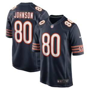 Men's Chicago Bears Collin Johnson Nike Navy Game Jersey