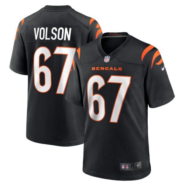 Men’s Cincinnati Bengals Cordell Volson Nike Black Game Player Jersey