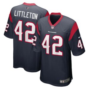 Men's Houston Texans Cory Littleton Nike Navy Game Player Jersey