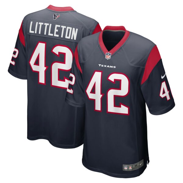 Men’s Houston Texans Cory Littleton Nike Navy Game Player Jersey