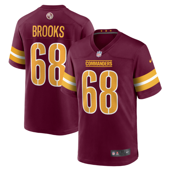 Men’s Washington Commanders Curtis Brooks Nike Burgundy Game Jersey