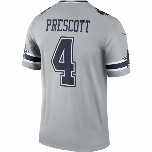 Men’s Dallas Cowboys Dak Prescott Nike Gray Inverted Legend Jersey