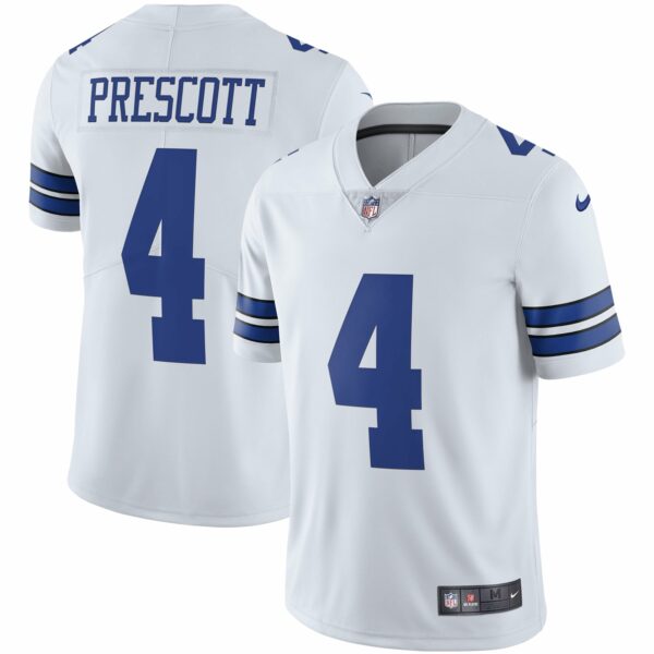 Men’s Dallas Cowboys Dak Prescott Nike White Vapor Limited Player Jersey