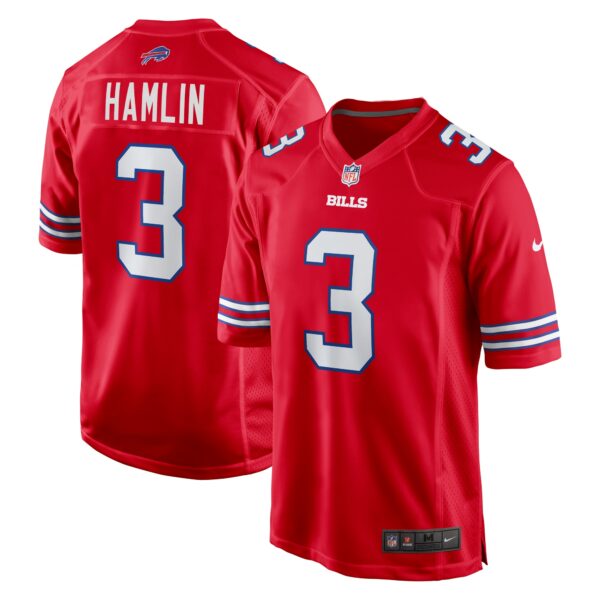 Men’s Buffalo Bills Damar Hamlin Nike Red Alternate Game Jersey