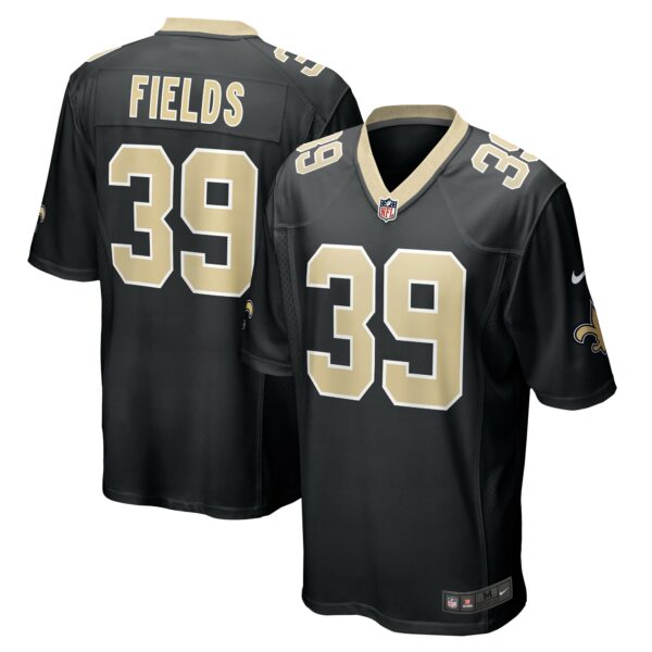 Men’s New Orleans Saints DaMarcus Fields Nike Black Game Player Jersey