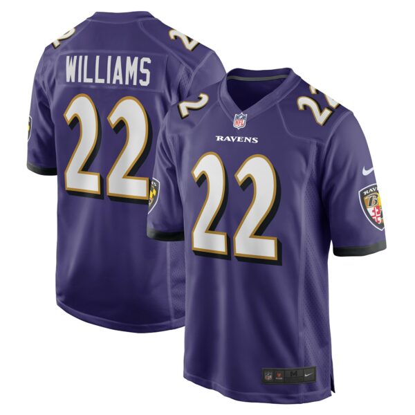 Men’s Baltimore Ravens Damarion Williams Nike Purple Player Game Jersey