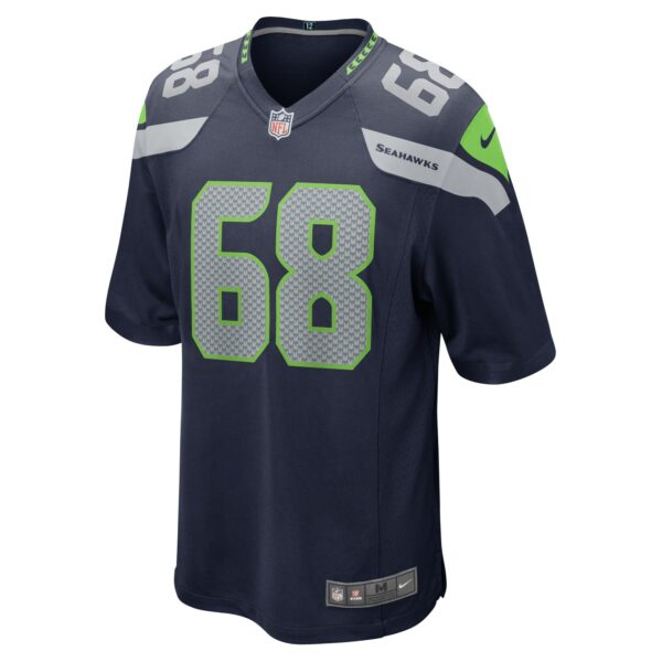 Men’s Seattle Seahawks Damien Lewis Nike College Navy Game Jersey