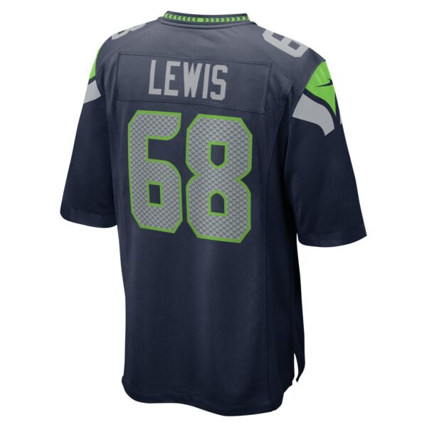 Men’s Seattle Seahawks Damien Lewis Nike College Navy Game Jersey