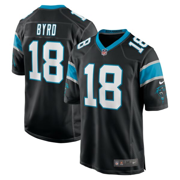 Men’s Carolina Panthers Damiere Byrd Nike Black Game Player Jersey