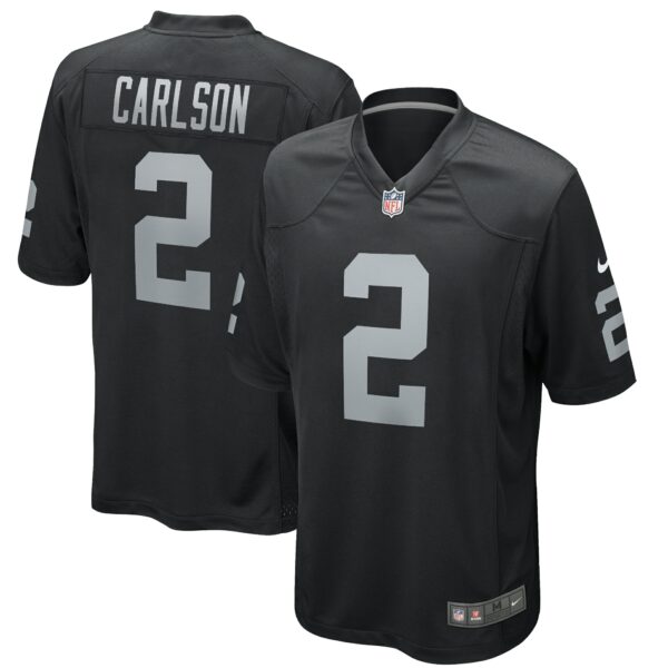 Men’s Las Vegas Raiders Daniel Carlson Nike Black Game Player Jersey