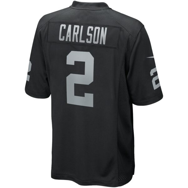 Men’s Las Vegas Raiders Daniel Carlson Nike Black Game Player Jersey