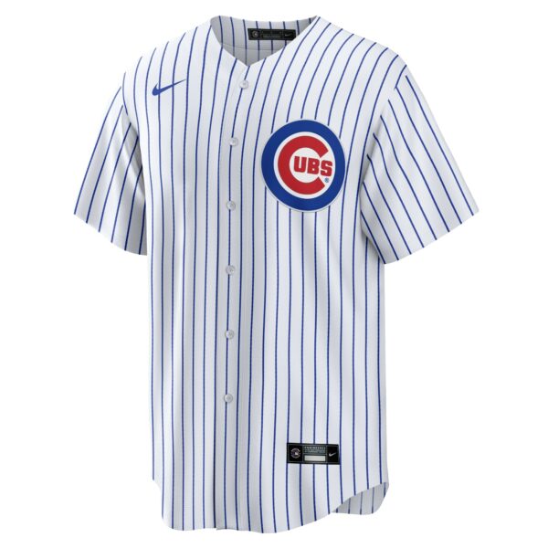 Men’s Chicago Cubs Dansby Swanson Nike White Replica Player Jersey