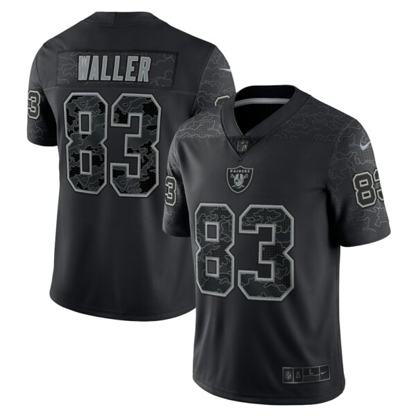 Men’s Las Vegas Raiders Darren Waller Nike Black RFLCTV Limited Jersey