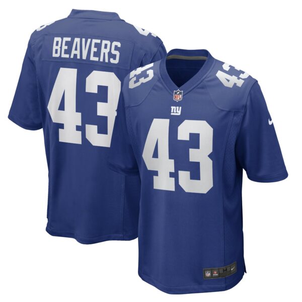 Men’s New York Giants Darrian Beavers Nike Royal Game Player Jersey