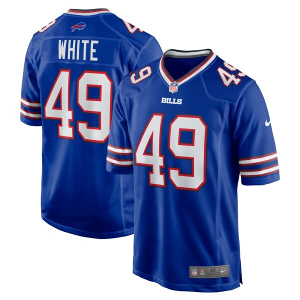 Men’s Buffalo Bills DaShaun White Nike Royal Team Game Jersey