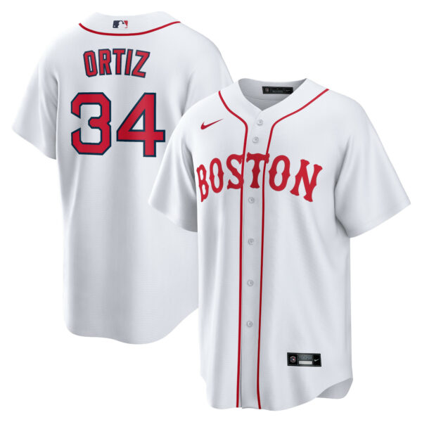 Men’s Boston Red Sox David Ortiz Nike White Alternate Replica Player Jersey