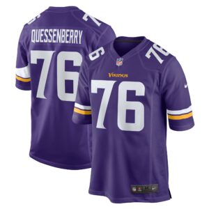 Men's Minnesota Vikings David Quessenberry Nike Purple Team Game Jersey