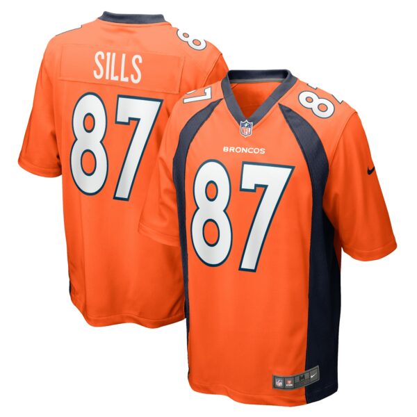 Men’s Denver Broncos David Sills Nike Orange Team Game Jersey