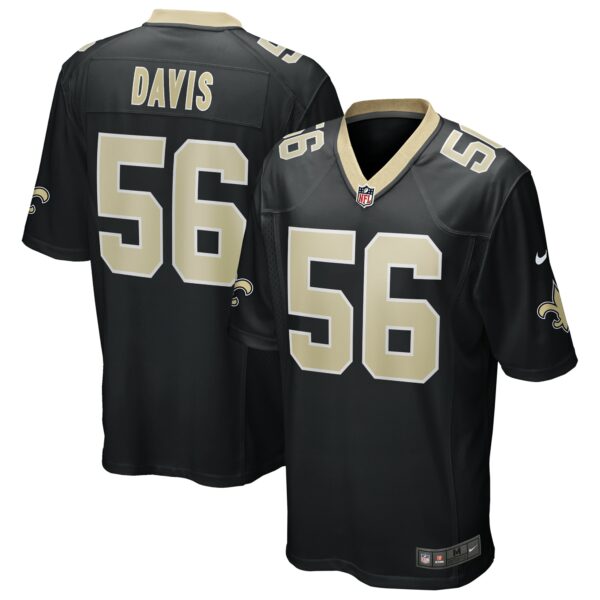 Men’s New Orleans Saints Demario Davis Nike Black Game Jersey