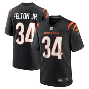 Men's Cincinnati Bengals Demetric Felton Jr. Nike Black Team Game Jersey