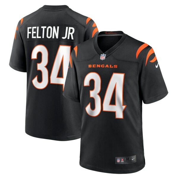 Men’s Cincinnati Bengals Demetric Felton Jr. Nike Black Team Game Jersey