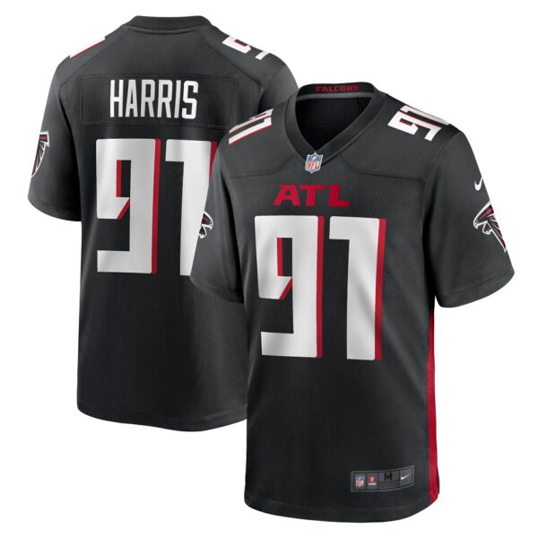 Men’s Atlanta Falcons Demone Harris Nike Black Game Jersey