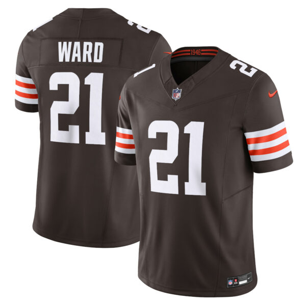 Men’s Cleveland Browns Denzel Ward Nike Brown Vapor F.U.S.E. Limited Jersey